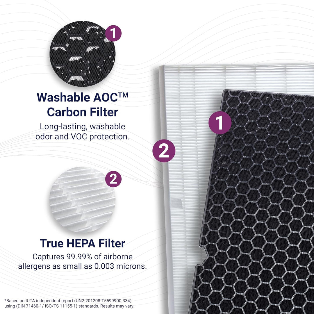 Ersatzfilter für WINIX H Luftreiniger. HEPA-Filter H13 (99,999%) und Aktivkohlefilter- Kompatibel mi
