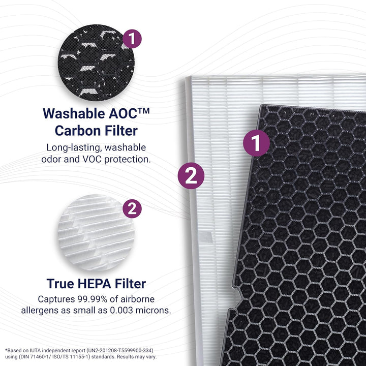 Ersatzfilter für WINIX H Luftreiniger. HEPA-Filter H13 (99,999%) und Aktivkohlefilter- Kompatibel mi