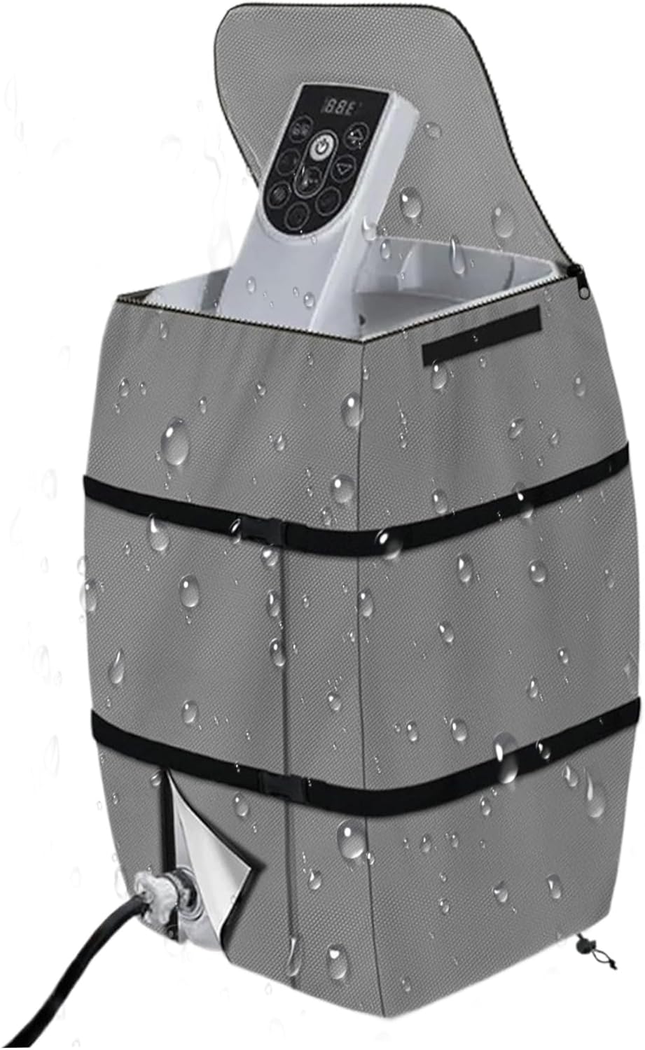 NASSMOSSE Spa -Heizungsabdeckung, 16.9 x 15 x 21.3 wasserdichte -Abdeckung, Faltbare verstellbare -B