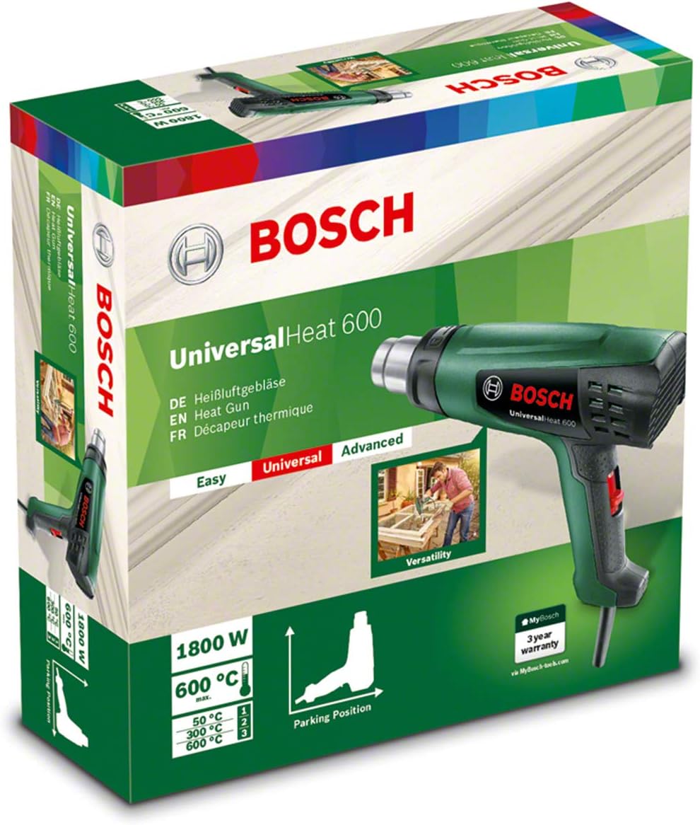 Bosch Heissluftfön UniversalHeat (1800 W, Temperatur: 50/300 / 600 °C, im Karton) UniversalHeat 600
