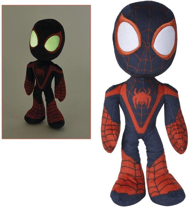 Simba 6315875810X12 - Disney Marvel Spidey, 25cm Plüschfigur mit Glow in The dark Augen &amp; 6315875812