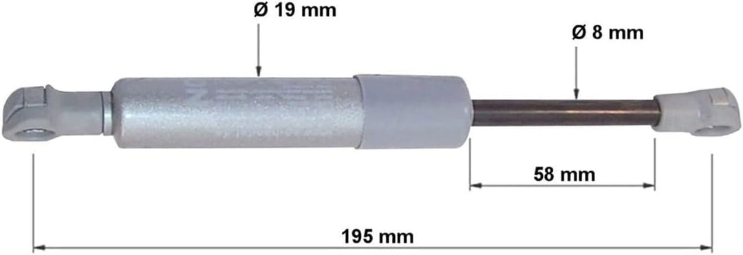 2 x SO-TECH® Kesseböhmer Kompressionsfeder Lift-O-Mat (verstärkte Ausführung) 200N (215N) für HSB