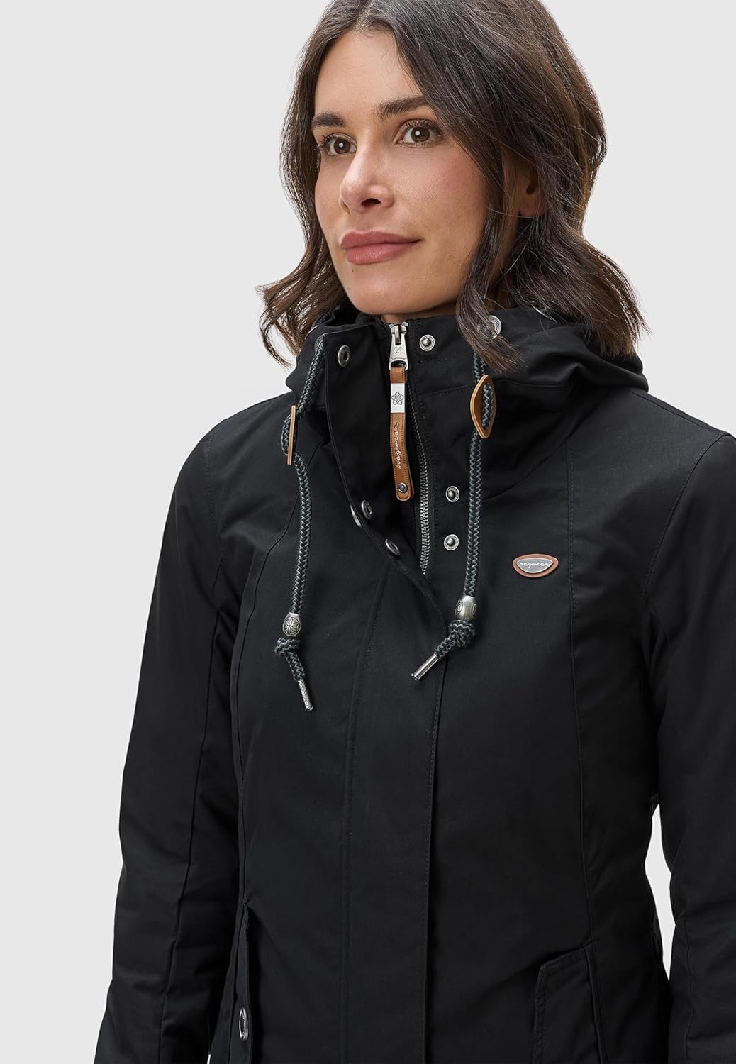 Ragwear Damen Winterjacke Warmer Kurzmantel mit Kapuze Monade XS-6XL XS Black22, XS Black22