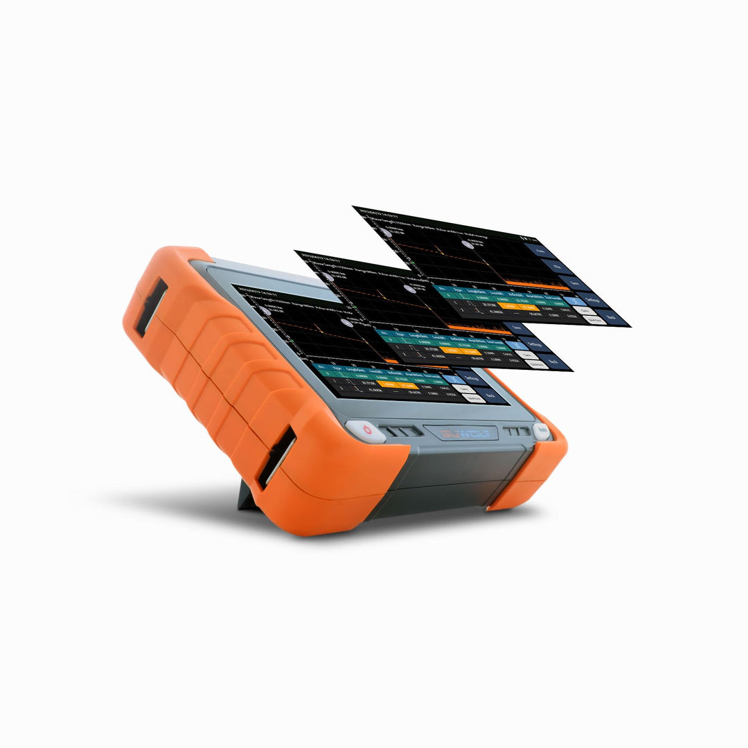 850/1300nm 26/28dB 4in1 MM OTDR +VFL+OPM+OLS 7” Touchscreen 60Km Glasfaser Tester/LWL Tester/Optisch
