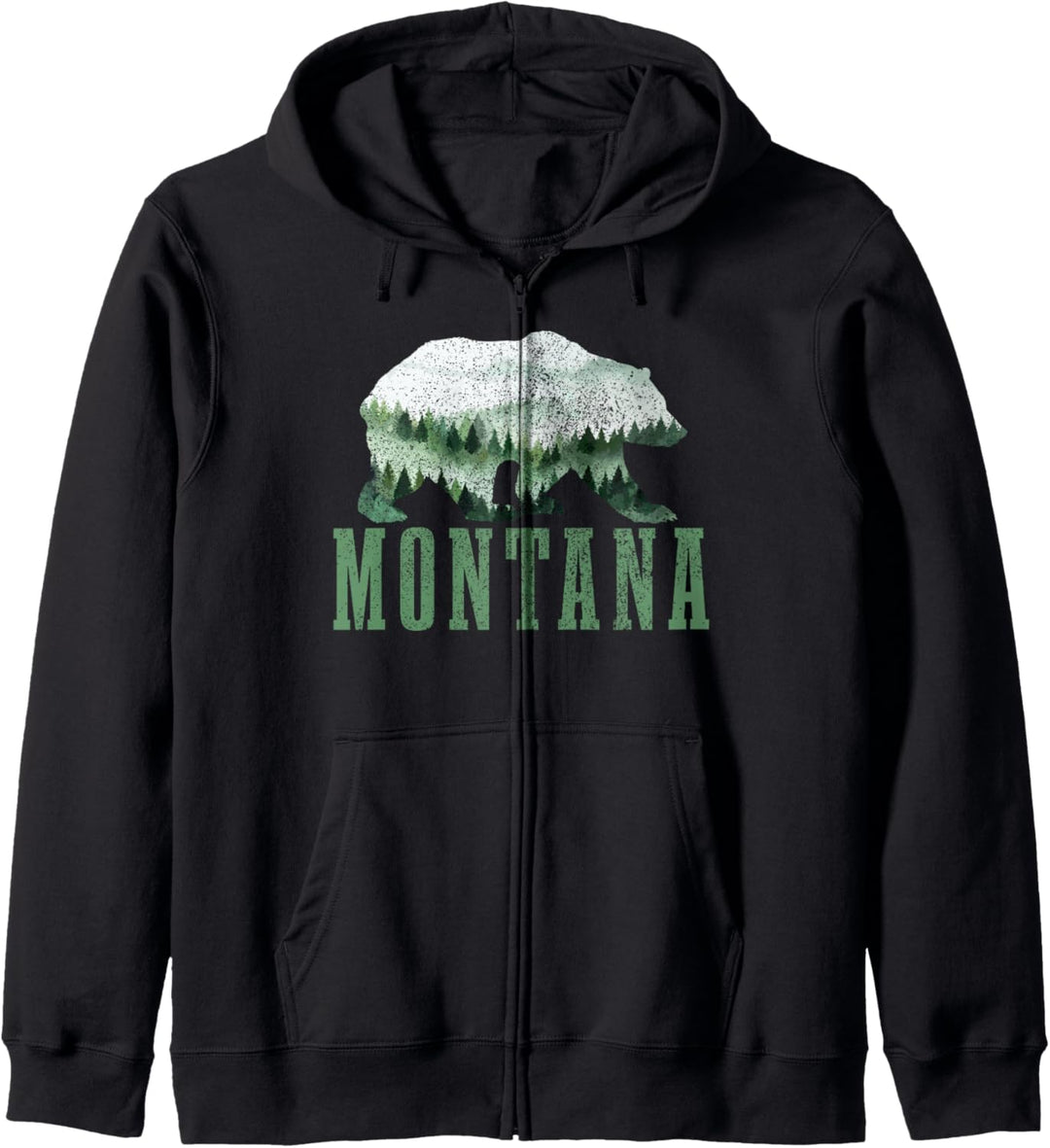 Montana Grizzly Bär Grizzlybär Natur USA Souvenir Kapuzenjacke