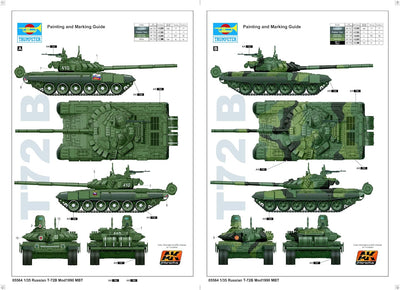 Trumpeter 05564 Modellbausatz Russian T-72B Mod1989 MBT-Cast Turret