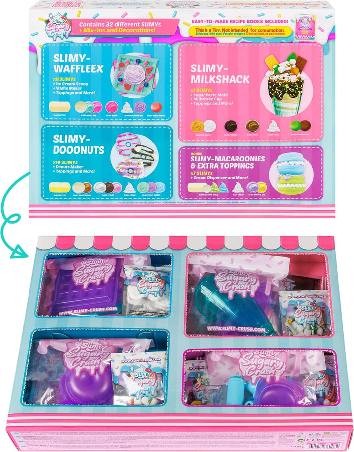 Slimy Sugary Crush - Super Creator's Set, Slime und Knete Kreativ-Set, Backspiel zum selber Mischen,