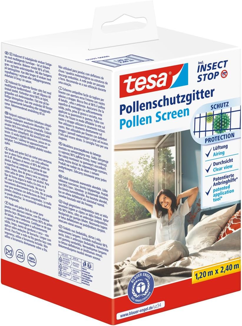 Philips Luftreiniger 600-Serie, energieeffizient mit Smart Sensor & tesa Pollenschutzgitter - zuschn
