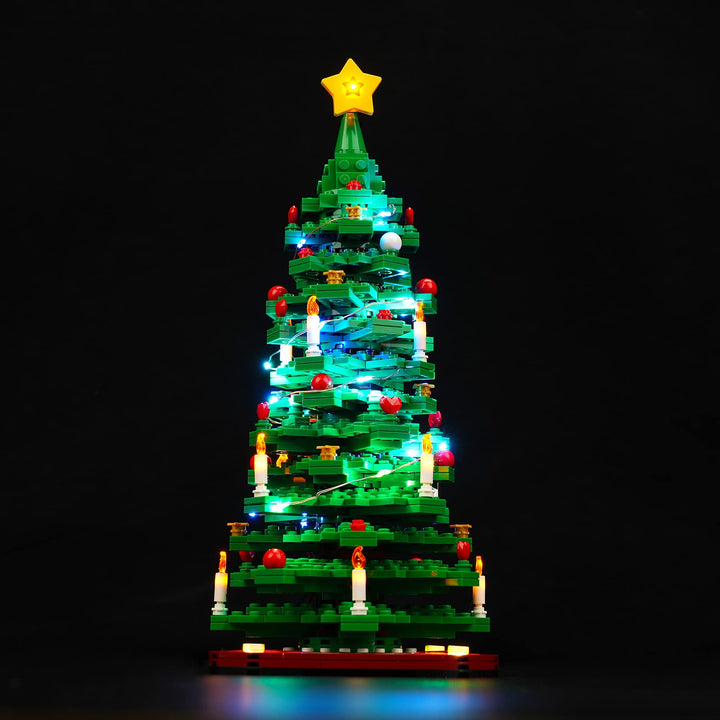 BrickBling Update Version Led Licht Set Kompatibel mit Lego Weihnachtsbaum (Kein Modell), Dekoration