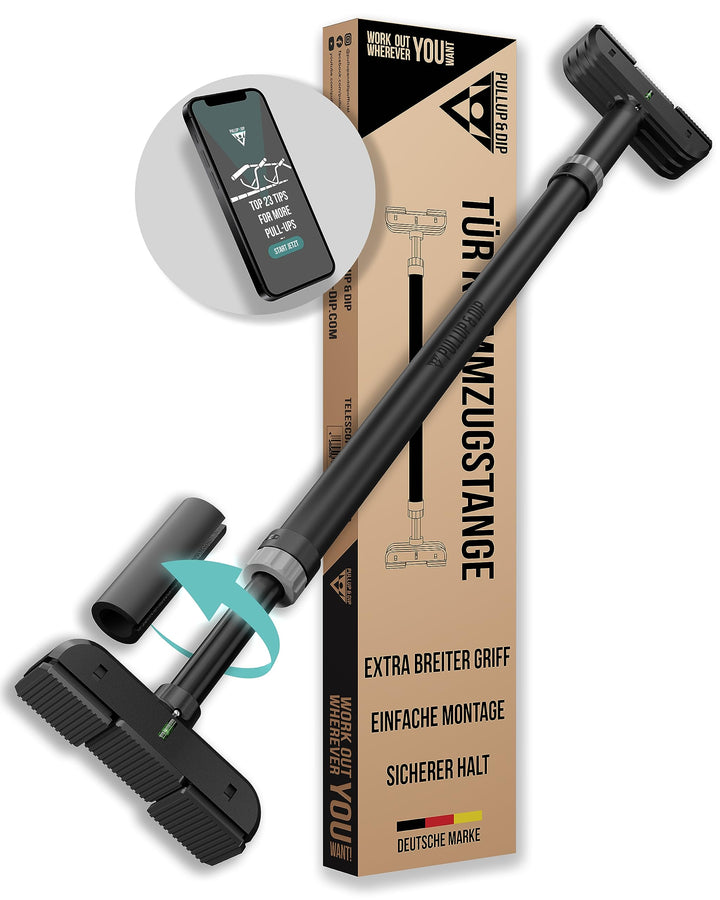 PULLUP & DIP - Klimmzugstange Türrahmen ohne Schrauben und Bohren Pull Up Bar Door Stange Türrahmen