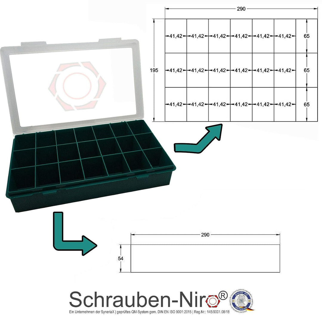 Sortiment M2 + M2,5 DIN 933 Edelstahl A2 (V2A) Sechskantschrauben mit Gewinde bis Kopf - Set bestehe