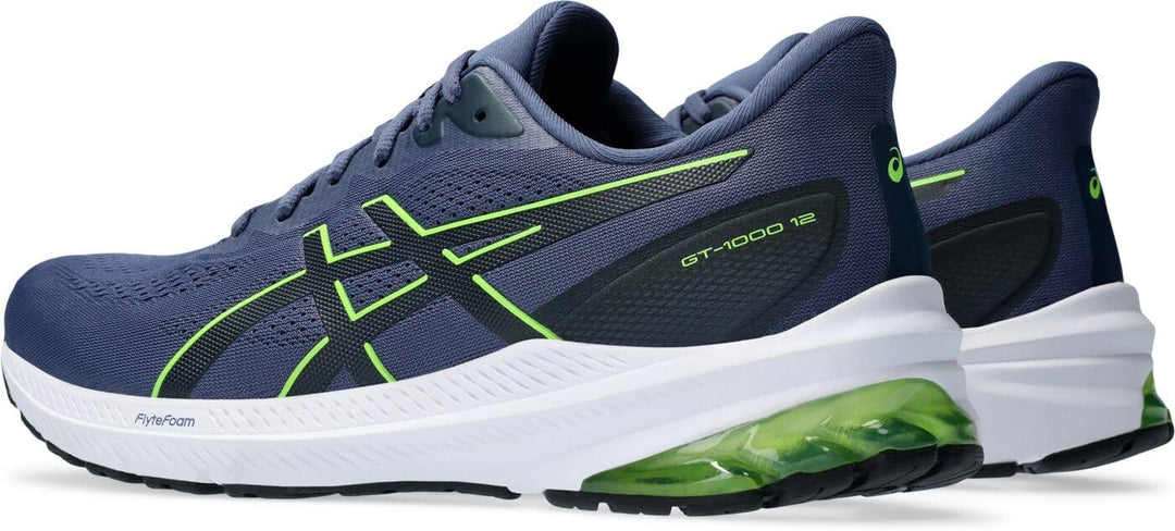 ASICS Herren Gt-1000 12 Sneaker 39.5 EU Thunder Blue Electric Lime, 39.5 EU Thunder Blue Electric Li