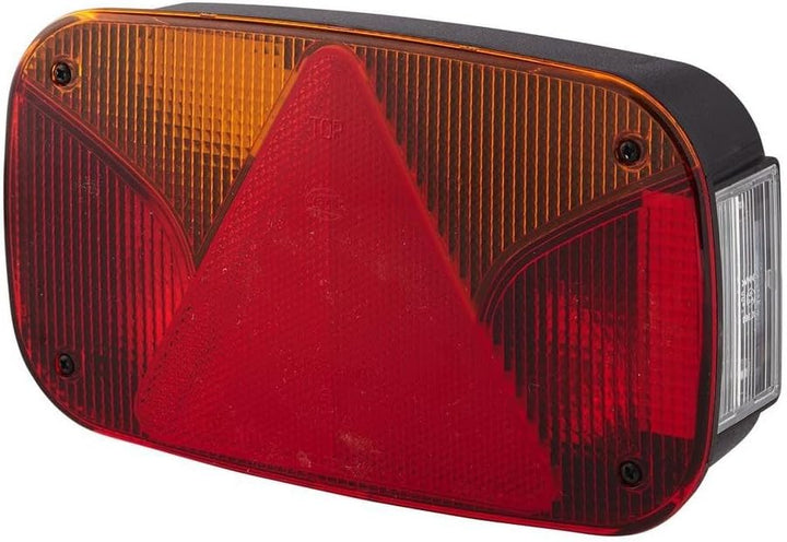 HELLA - Heckleuchte - Glühlampe - 12V - Anbau/geschraubt - Lichtscheibenfarbe: weiss/rot - Stecker: