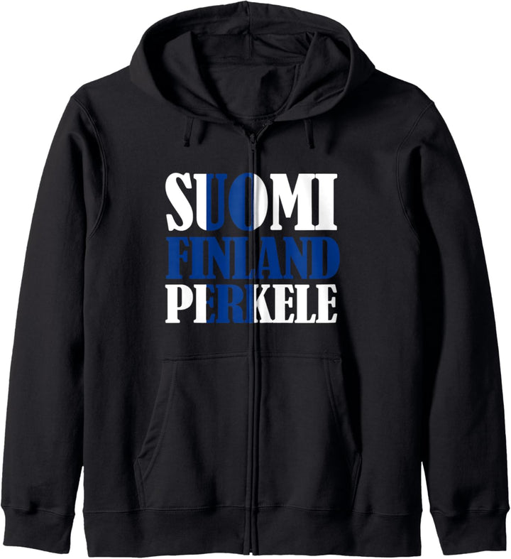 Suomi Perkele Eishockey Flagge von Finnland Kapuzenjacke