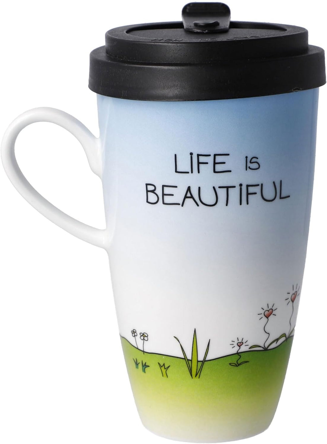 Kaffee to go LIFE IS BEAUTIFUL mehrfarbig 500ml Goebel Porzellan