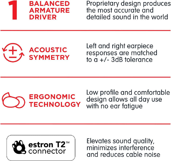 Westone Audio Pro X10 Professional Single Balanced Armature Driver IEM Kopfhörer mit Linum BAX T2 ab