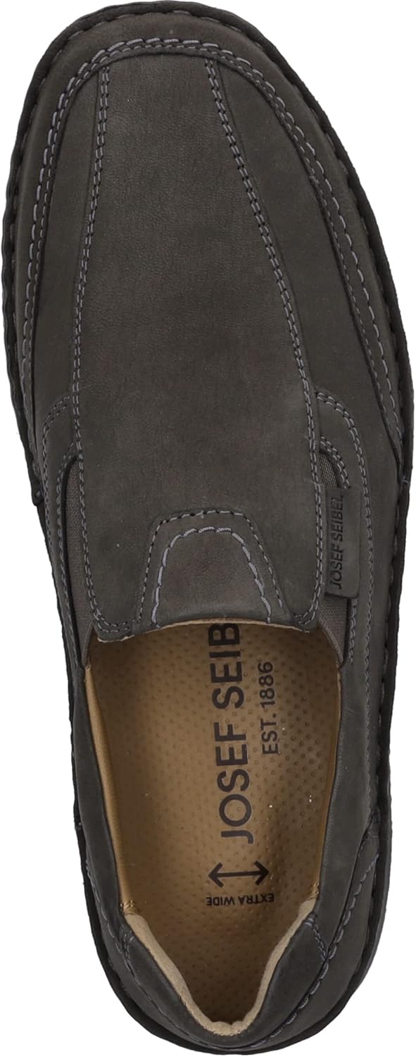Josef Seibel Herren Slipper Anvers 67,Weite K (Extra weit),Wechselfussbett, Grau Granit