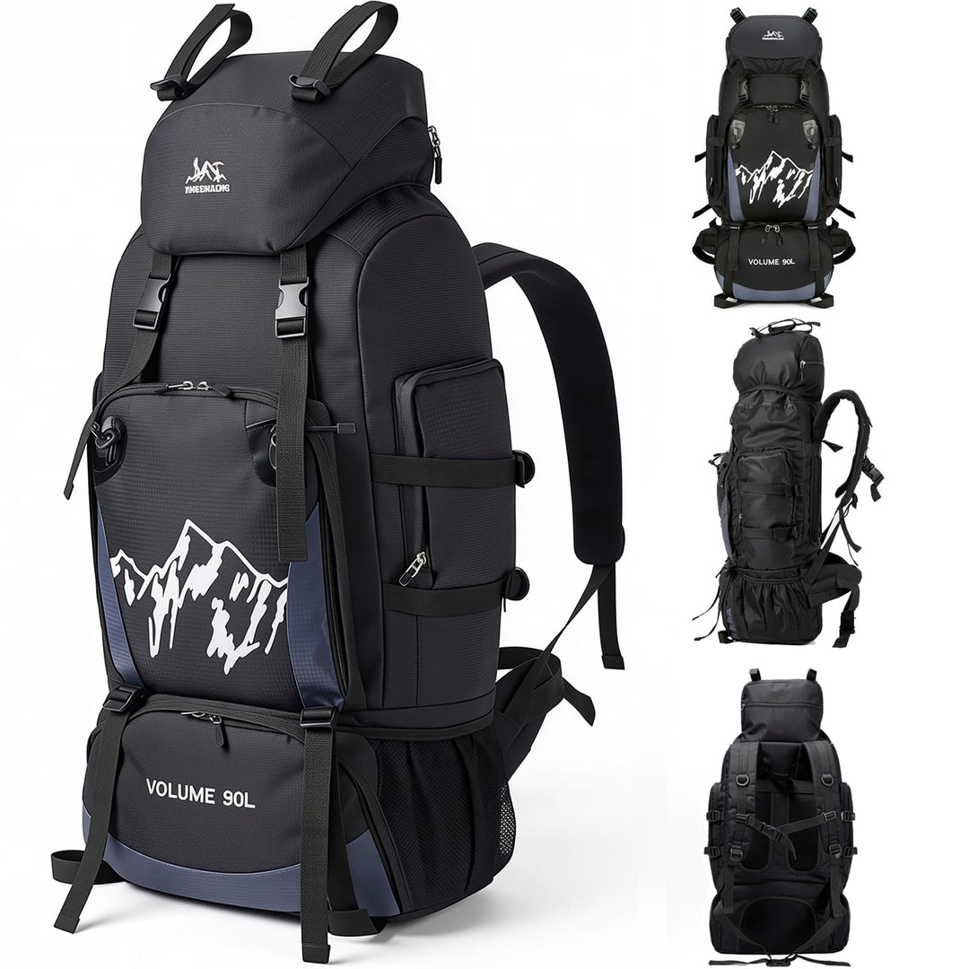 Wanderrucksack Herren Damen 90L Trekkingrucksack Reiserucksack Grosser Wasserdicht Wandern Rucksack