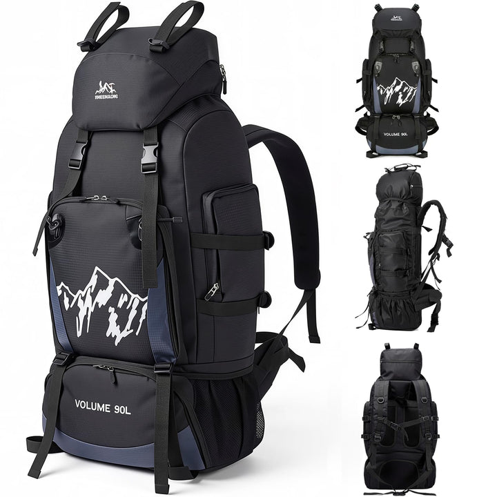 Wanderrucksack Herren Damen 90L Trekkingrucksack Reiserucksack Grosser Wasserdicht Wandern Rucksack