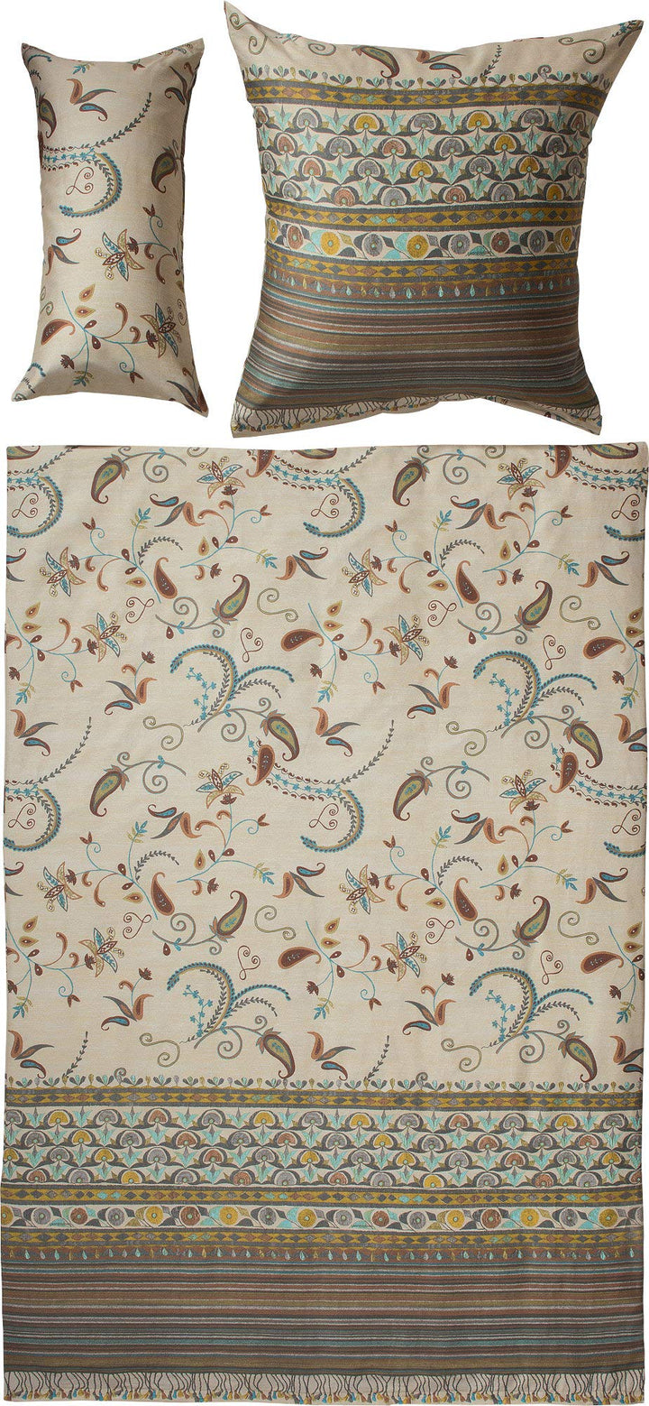 Bassetti Lilith V6 Bettwäsche 135x200 + 1 x 80x80 135x200 + 1x 80x80 Natur-beige-braun, 135x200 + 1x