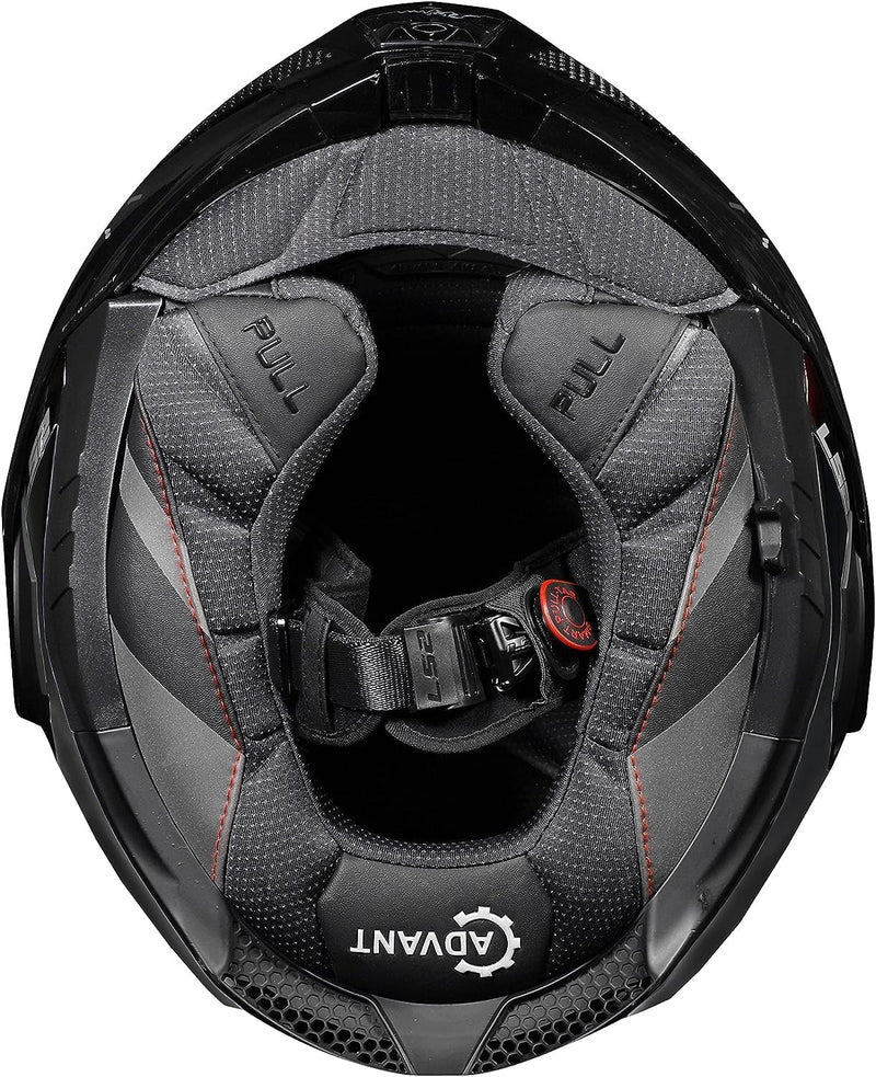 LS2 Klapphelm FF901 Advant X Carbon Solid ECE2206 Modularhelm Motorradhelm XXL, XXL