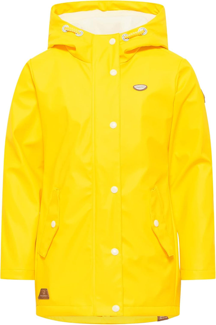 Ragwear Marjanka Mädchen Jacke Regenjacke Übergangsjacke Kinder Regenmantel Mantel Coat 164 Gelb, 16