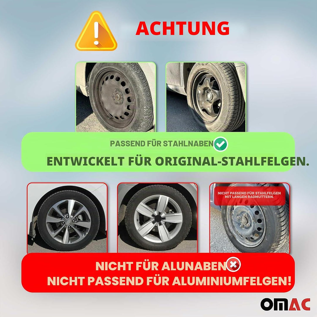 Sparco Radzierblenden Bergamo - 14-Zoll - Silber - Satz mit 4 Stück