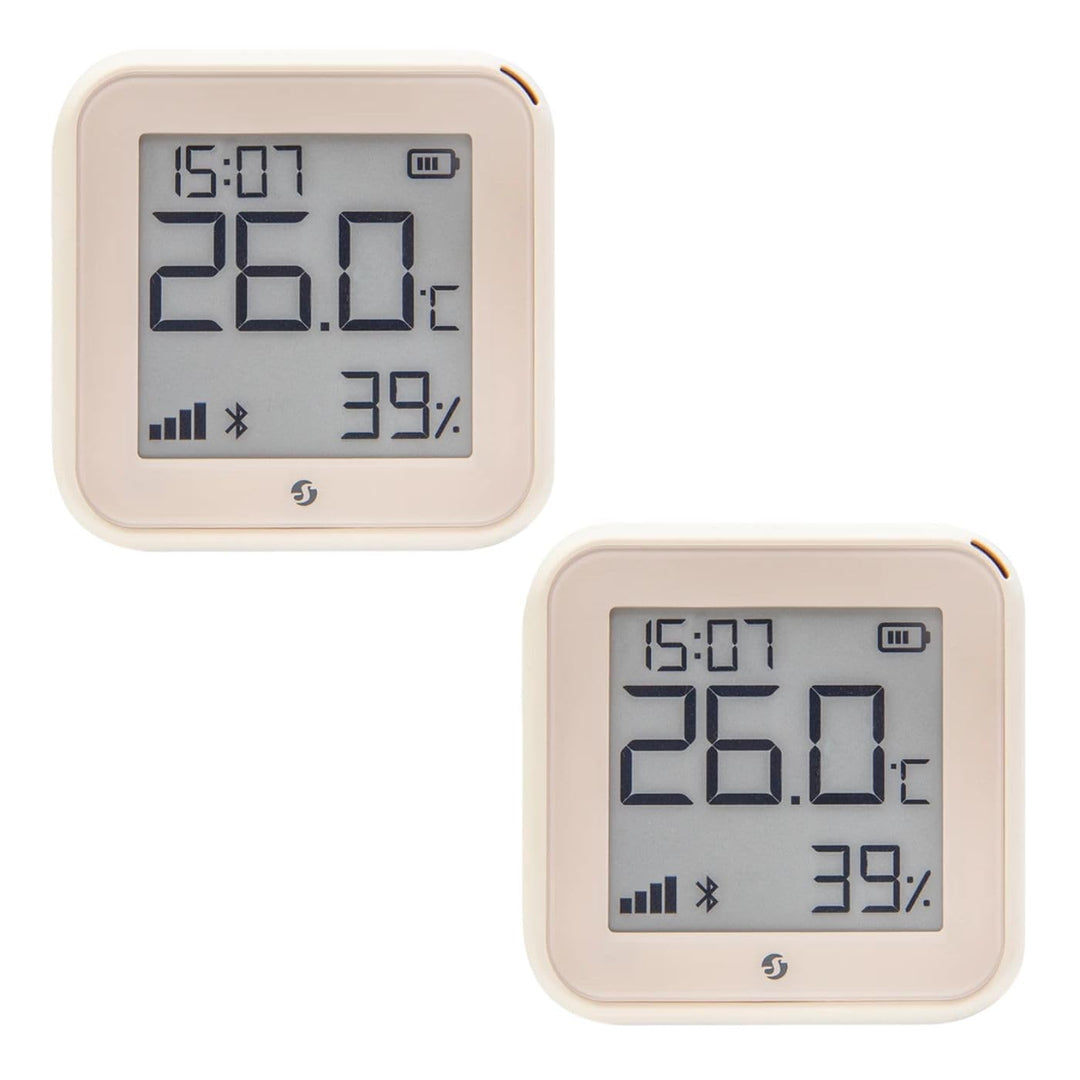 Shelly H&T Gen 3 Ivory | 2er Pack |Wi-Fi und Bluetooth Temperatur&Luftfeuchtigkeitssensor | Hausauto