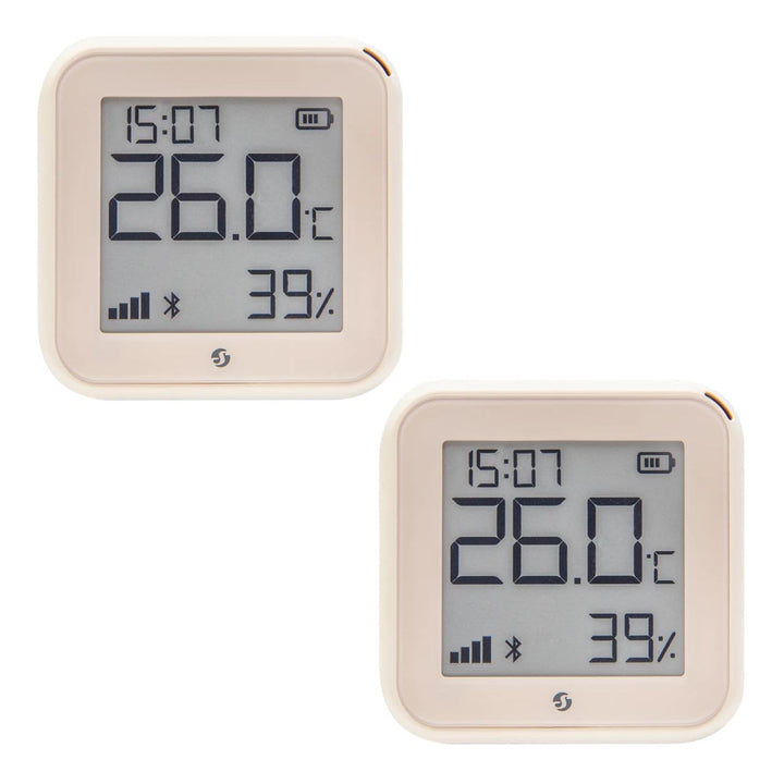 Shelly H&T Gen 3 Ivory | 2er Pack |Wi-Fi und Bluetooth Temperatur&Luftfeuchtigkeitssensor | Hausauto