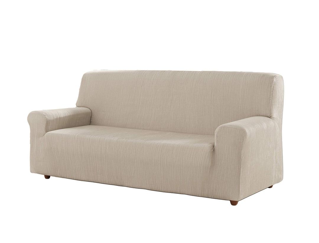 Estoralis Berto Stretch sofabezug, Stoff, Elfenbein, 3 Sitzer 3 Sitzer Elfenbein, 3 Sitzer Elfenbein