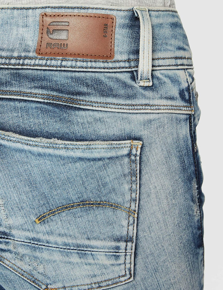 G-STAR Raw Women's Lynn Mid Skinny Jeans Jeans 26W / 30L Blau (Vintage Medium Aged Small Destroy D06