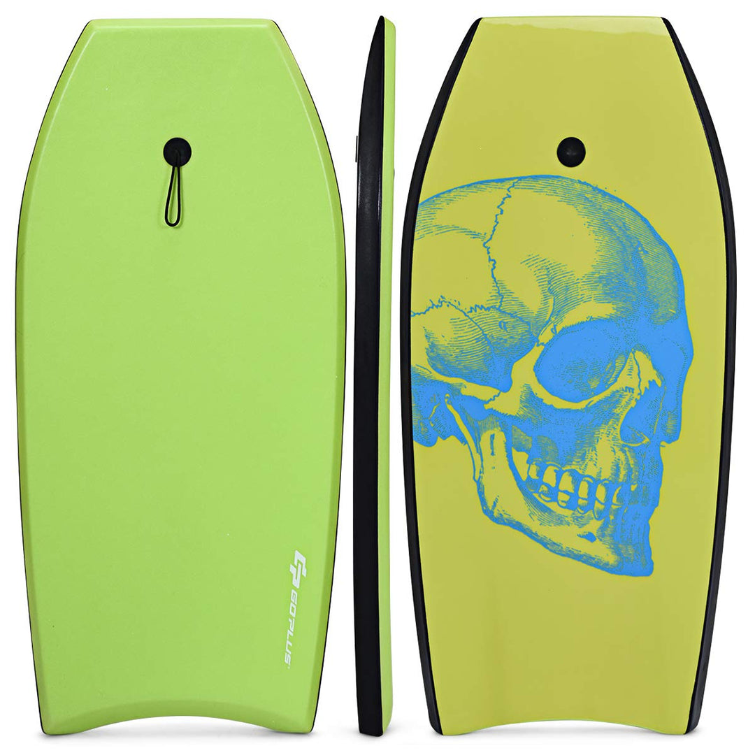 GOPLUS Bodyboard mit Fuss - Zugseil, Schwimmbrett Erfüllt mit EPS Schaumstoff, Surfboard bis zu 85 k