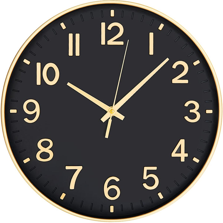 HZDHCLH 30CM Wanduhr Modern Quartz Lautlos wanduhren rund Ohne Tickgeräus DekorativeWanduhr für Wohn