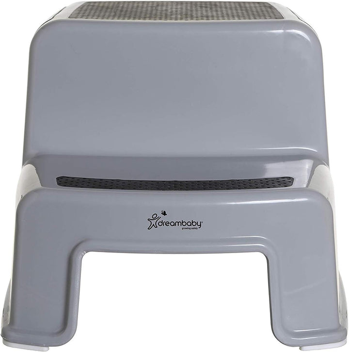 Dreambaby 2 Stufen Tritthocker - Kleinkinder Hocker - rutschfest - Dunkelgrau - Modell G687