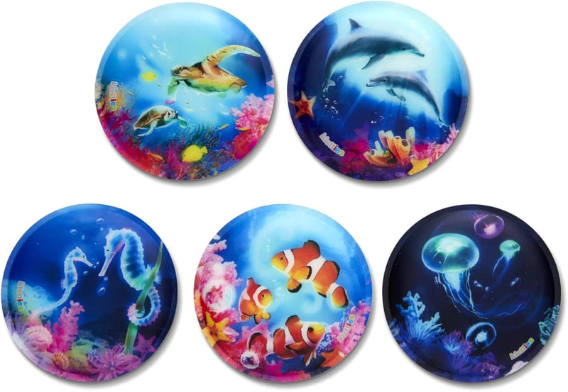 ergobag Klettie - Set, 5-Teilig, Klett Unterwasserwelt - Bunt Cartoon, Unterwasserwelt - Bunt Cartoo