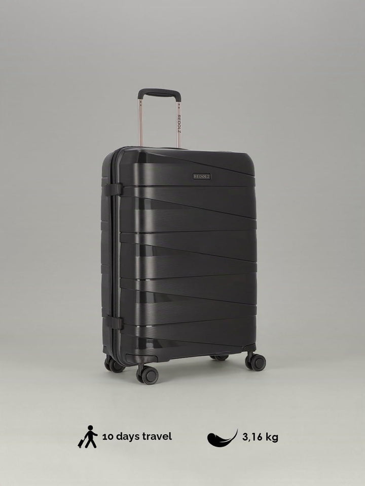 REDOLZ Hartschalen Check-in Koffer | Mittelgrosser Trolley 45 x 27 x 67 cm aus hochwertigem, leichte
