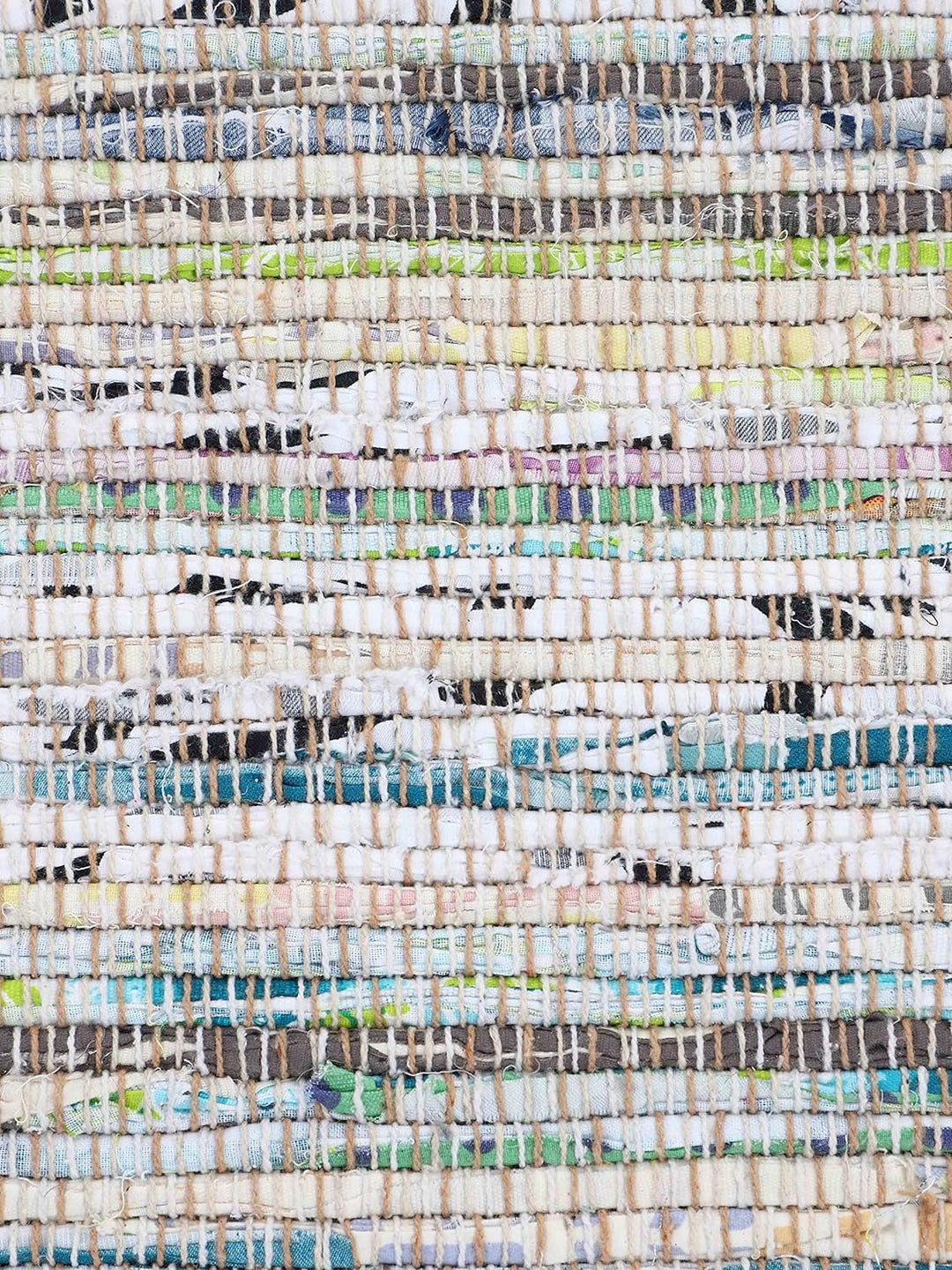 carpetfine Flachgewebeteppich Kelim Chindi Läufer beige 80x350 cm | Moderner Teppich für Wohn- und S