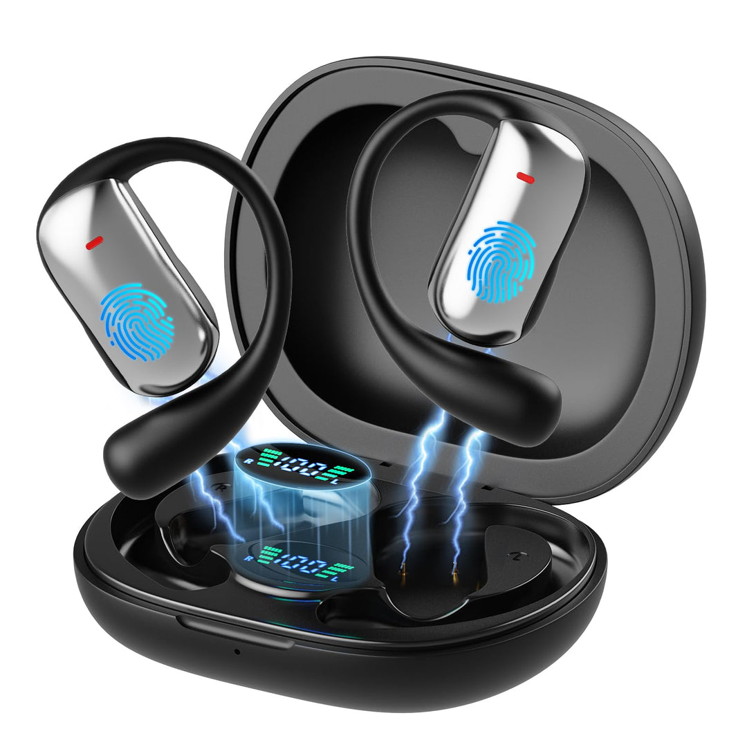 MMOBIEL KI Übersetzer Ohrhörer Echtzeit 148 Sprachen mit App (Android & iOS) –Bluetooth 5.1 Open-Ear