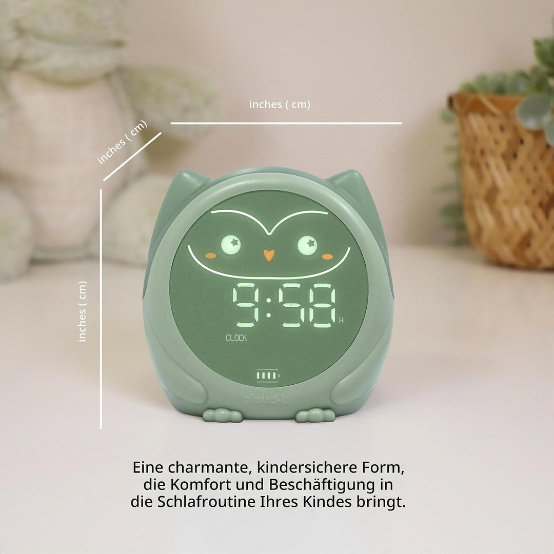 Cloud b Owlie Der Magische Schlaftrainer und Wecker | Schlaftrainings-Uhr für Kinder | 3 Lichtmodi |
