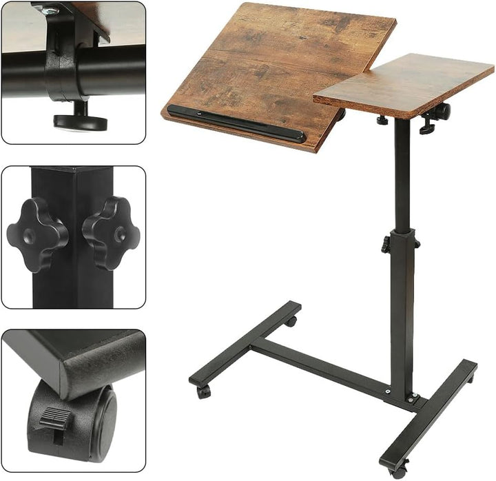 Laptop-Schreibtisch,Beistelltisch, klappbar, tragbar, klappbarer Tisch für Laptop, höhenverstellbare