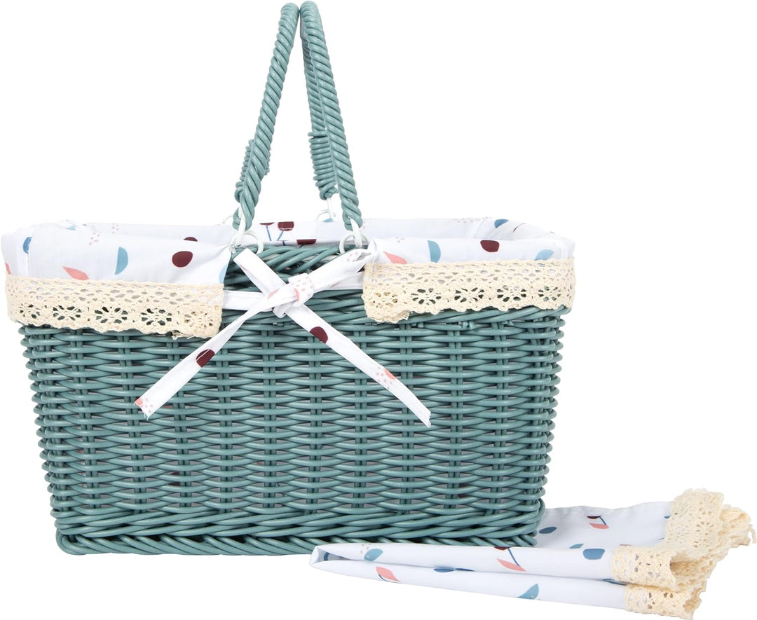 small foot Picknickkorb "tasty", Zubehör für Kinderküche und Kaufladen, Rollenspielzeug für Kinder,