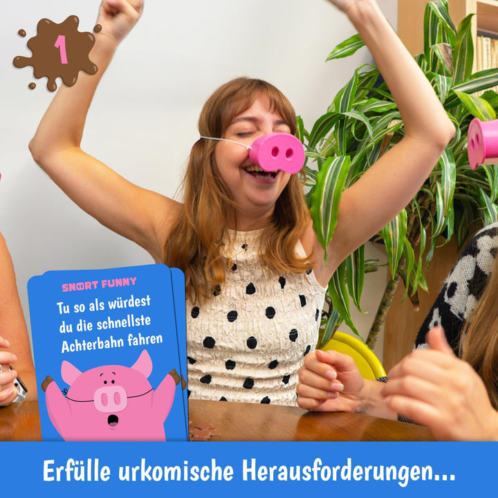 Lucky Egg Snort Funny - Partyspiele Für Erwachsene und Kinder - Wer Lacht, Hat Verloren – Familiensp