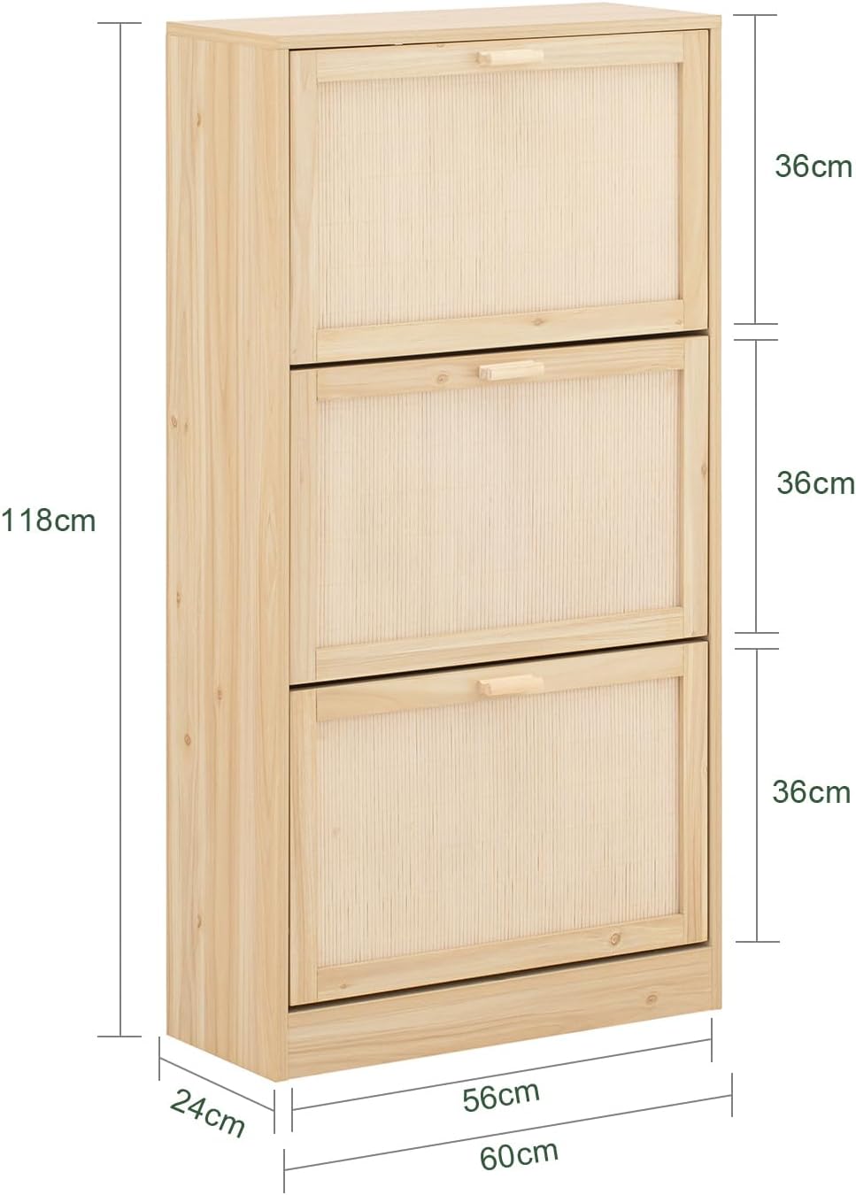 SoBuy FSR159-N Schuhkipper mit 3 Klappen Schuhschrank schmal Schuhablage Schuhregal mit 6 Ablagefläc