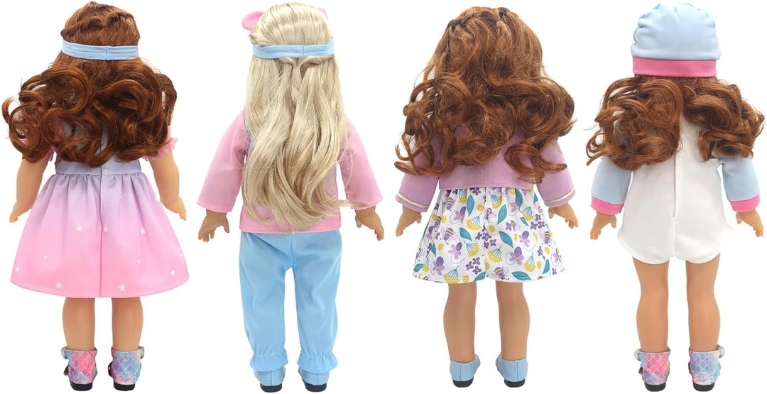 Puppenkleidung für 36-43 cm Baby Puppen, 4-Packungen (Keine Puppe)