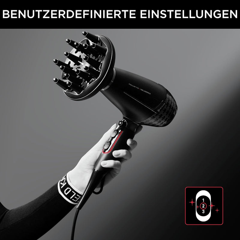 Rowenta x Karl Lagerfeld CV888L K/Pro Stylist Haartrockner | 2200 Watt Pro AC-Motor | ultraschnelles