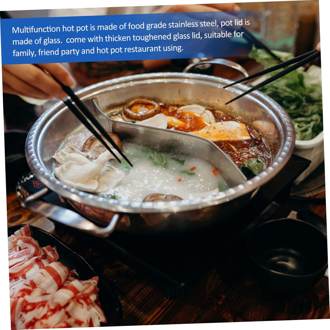 Cabilock Induktionstopf Dual Hot Pot Induktionskochtopfpfanne Eintopftöpfe Mit Deckel Double Flavor