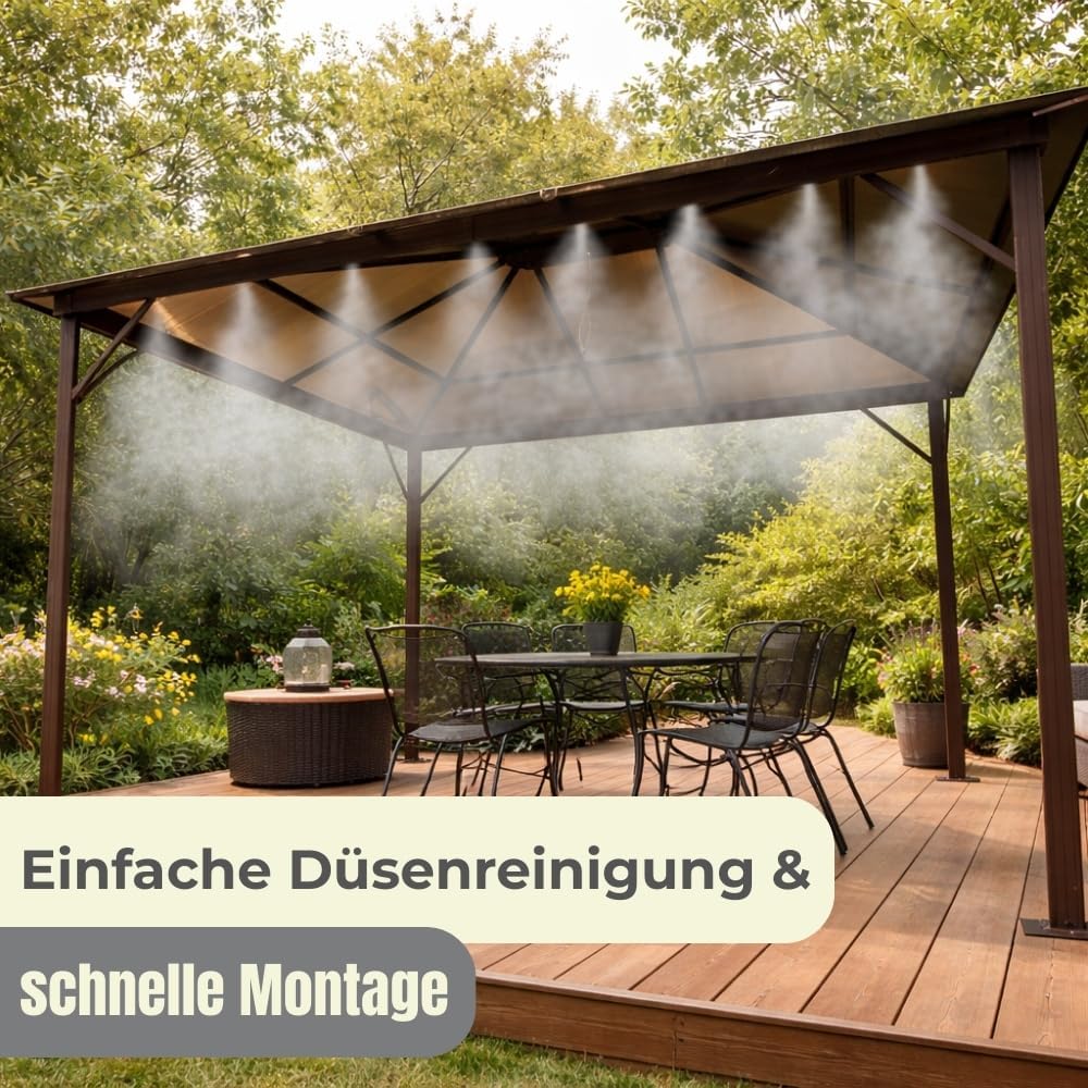 Wassernebel Sprühsystem Sprühnebel Kühlung Outdoor Nebel Kühlsystem Aussenbereich Terassen Nebelsyst