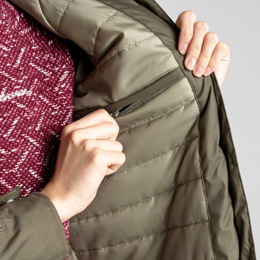 Craghoppers Damen Caithneshort Jacke mit Ärmeln Wasserdichte Jacke 40 Olivgrün (Wild Olive), 40 Oliv