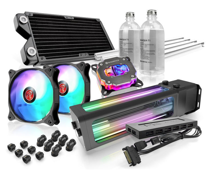 Raijintek Scylla Wasserkühlungs-Set, Water Cooling Kit, All-in-one Liquid CPU Cooler Kit, Lüfter und
