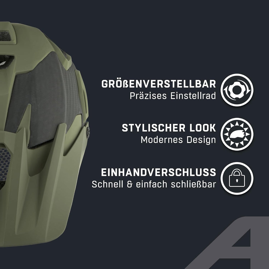 ALPINA ROOTAGE - Extrem Robuster, Carbonfaser-Verstärkter Enduro & Trail Fahrradhelm Mit Kühlenden P